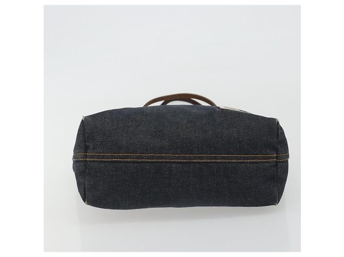 FENDI Tote Bag Denim Blue Silver - vista 6