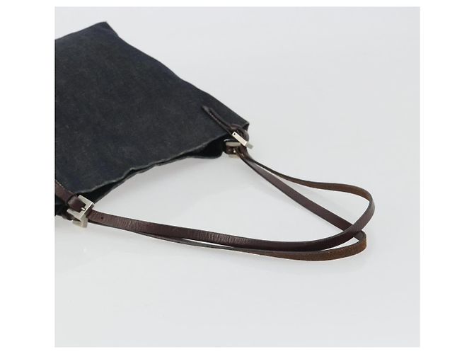 FENDI Tote Bag Denim Blue Silver - vista 8