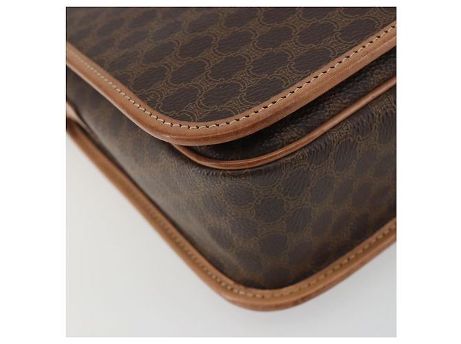 Céline CELINE Macadam Shoulder Bag PVC Leather Brown Gold - vista 14