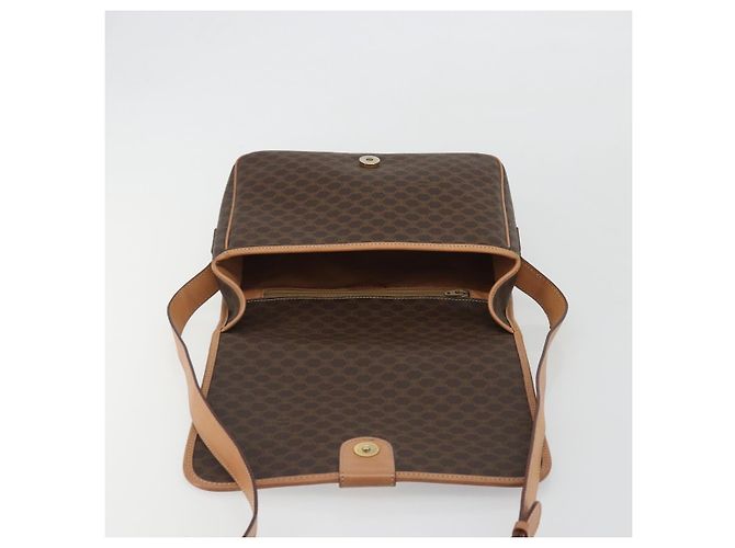 Céline CELINE Macadam Shoulder Bag PVC Leather Brown Gold - vista 18