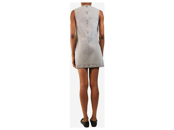 Miu Miu Vestido mini em denim cinza - size UK 4 - vista 2
