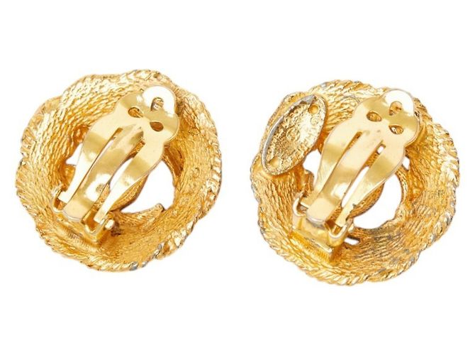 Orecchini a catena Chanel Vintage Coco Mark D'oro - vista 3