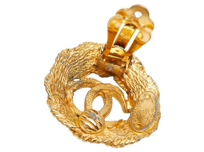 Orecchini a catena Chanel Vintage Coco Mark D'oro - vista 5