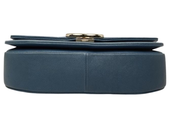 Borsa Chanel Matelassé Half Coco Blu - vista 3