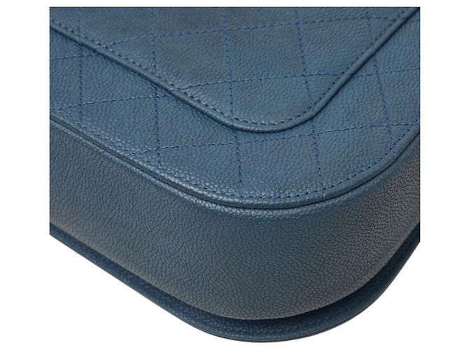 Borsa Chanel Matelassé Half Coco Blu - vista 6