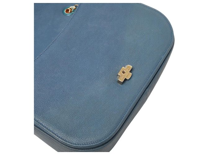 Borsa Chanel Matelassé Half Coco Blu - vista 8