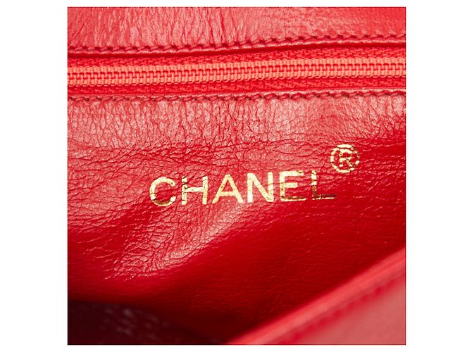 Borsa a tracolla Chanel Coco Mark Chain Rosso - vista 10
