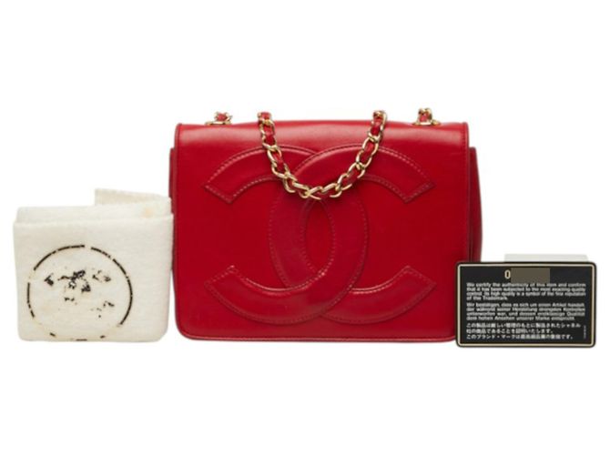 Borsa a tracolla Chanel Coco Mark Chain Rosso - vista 13