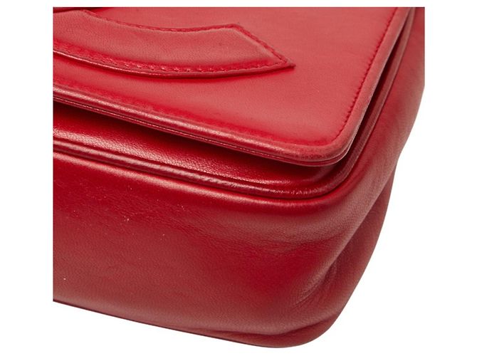 Borsa a tracolla Chanel Coco Mark Chain Rosso - vista 4