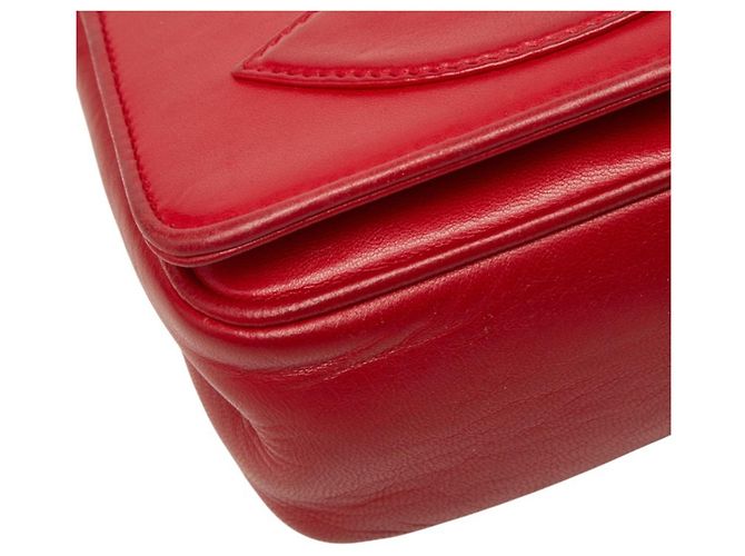 Borsa a tracolla Chanel Coco Mark Chain Rosso - vista 5