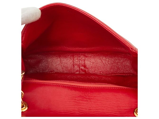 Borsa a tracolla Chanel Coco Mark Chain Rosso - vista 8