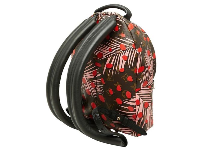 Louis Vuitton Monogram Jungle Dot Palm Springs PM Rucksack Braun Rot Monogramm - Ansicht 2