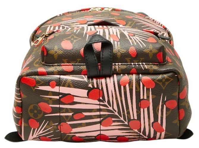 Louis Vuitton Monogram Jungle Dot Palm Springs PM Rucksack Braun Rot Monogramm - Ansicht 3