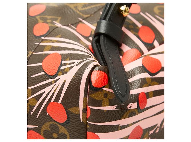 Louis Vuitton Monogram Jungle Dot Palm Springs PM Rucksack Braun Rot Monogramm - Ansicht 6