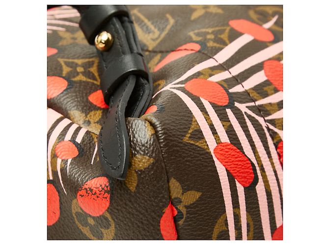 Louis Vuitton Monogram Jungle Dot Palm Springs PM Rucksack Braun Rot Monogramm - Ansicht 7