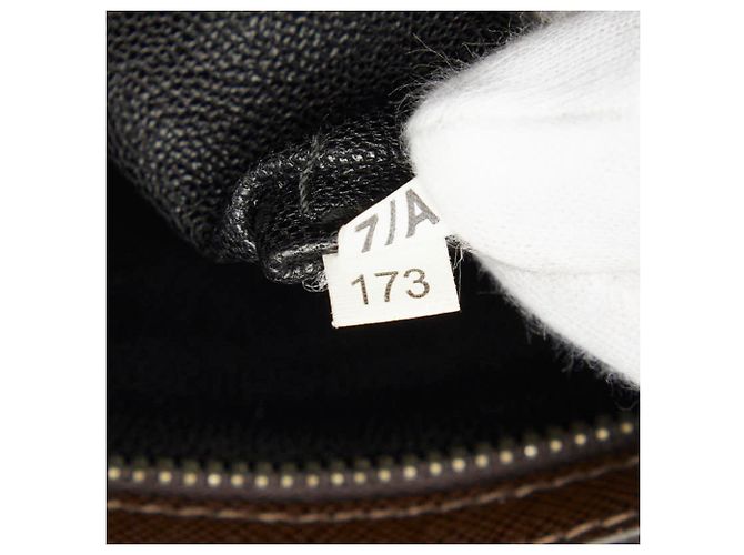 Borsetta Prada in pelle Saffiano marrone - vista 12