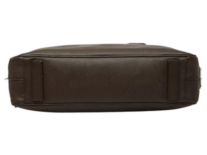 Borsetta Prada in pelle Saffiano marrone - vista 3