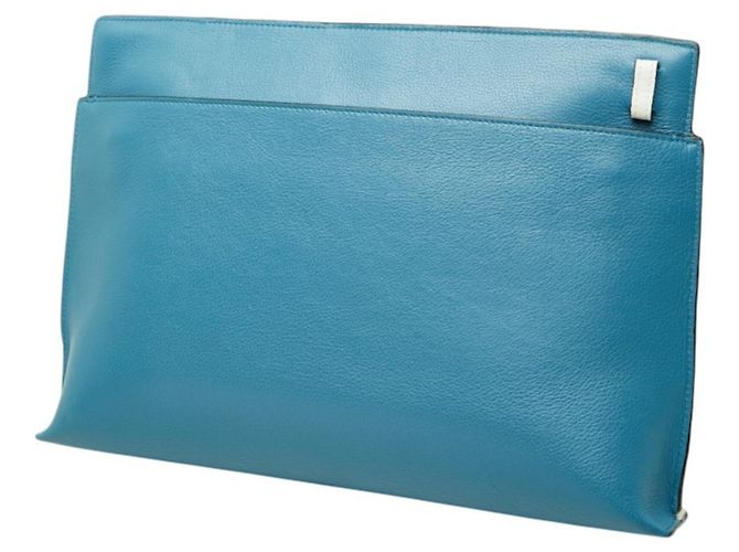 Borsa a pochette Cowboy Loewe Anagram T Pouch Nero Bianco Blu - vista 2