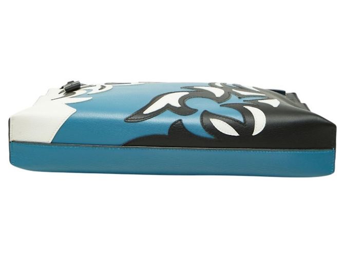 Borsa a pochette Cowboy Loewe Anagram T Pouch Nero Bianco Blu - vista 3