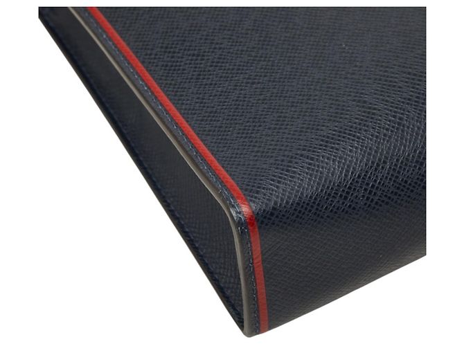 Louis Vuitton Taiga Pochette Voyage Clutch Bag Blu navy - vista 5
