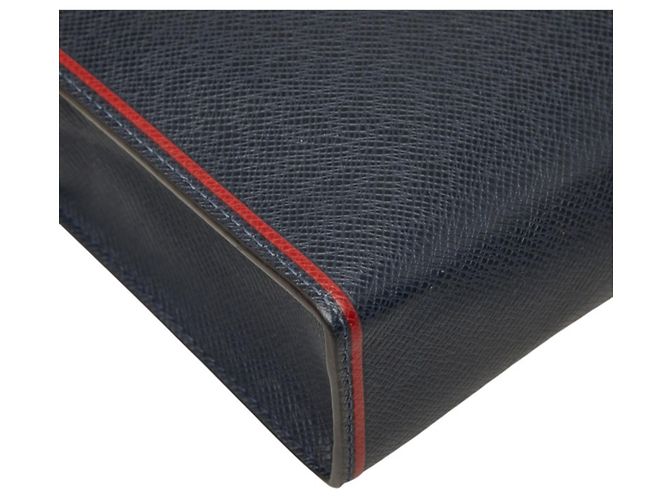 Louis Vuitton Taiga Pochette Voyage Clutch Bag Blu navy - vista 7