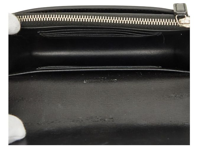 Borsa a tracolla Saint Laurent Cassandra Sunset con logo YSL e catena Nero - vista 11