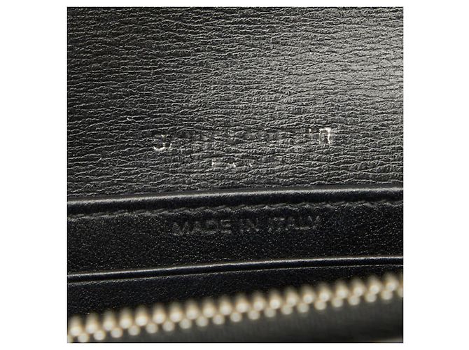Borsa a tracolla Saint Laurent Cassandra Sunset con logo YSL e catena Nero - vista 13