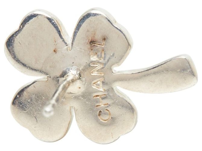Chanel Ohrstecker mit Vierblattclover-Motiv Silber - Ansicht 6