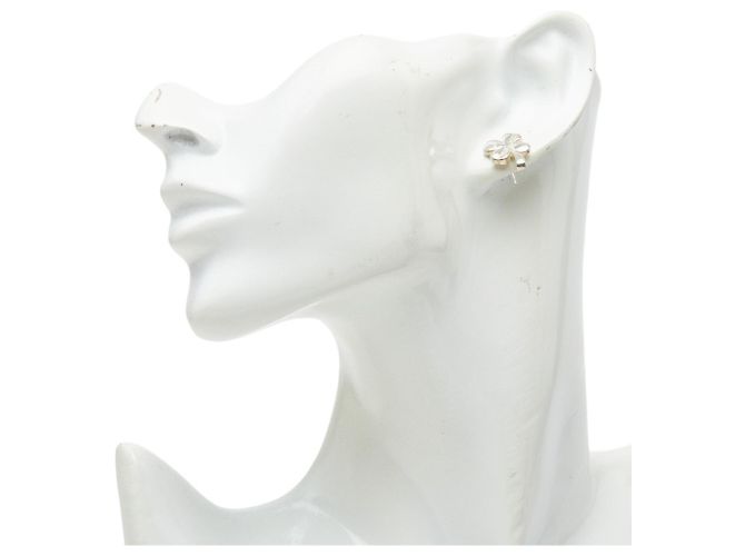 Chanel Ohrstecker mit Vierblattclover-Motiv Silber - Ansicht 7