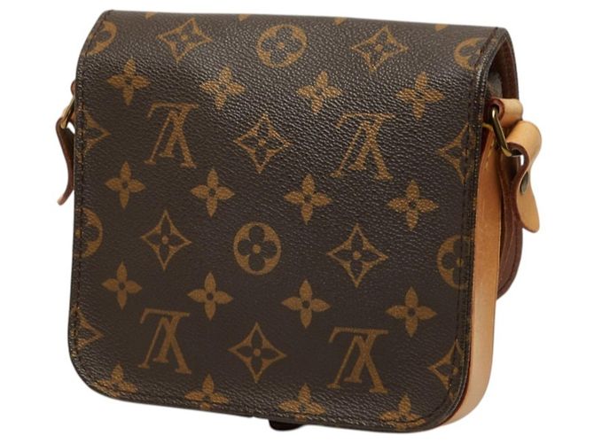 Borsa a tracolla Louis Vuitton Monogram Mini Cartouchiere Marrone Monogramma - vista 2