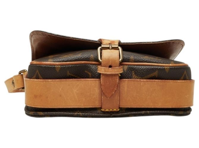 Borsa a tracolla Louis Vuitton Monogram Mini Cartouchiere Marrone Monogramma - vista 3