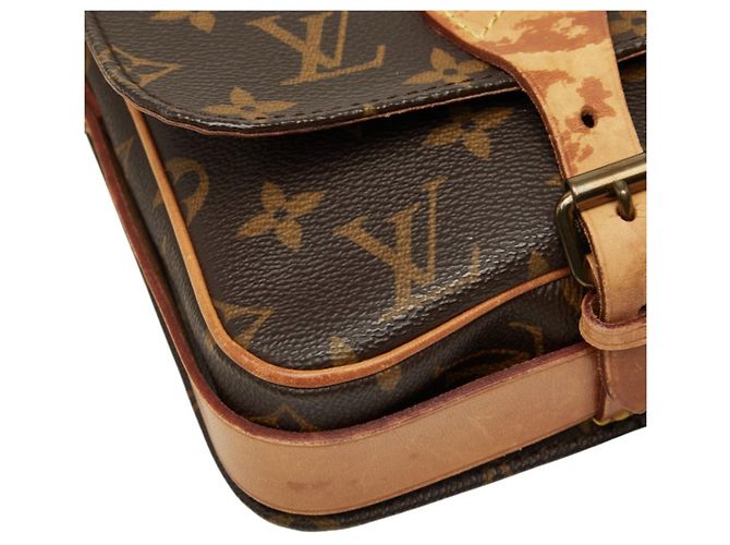 Borsa a tracolla Louis Vuitton Monogram Mini Cartouchiere Marrone Monogramma - vista 5