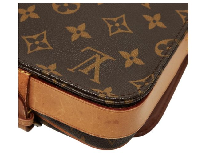 Borsa a tracolla Louis Vuitton Monogram Mini Cartouchiere Marrone Monogramma - vista 6