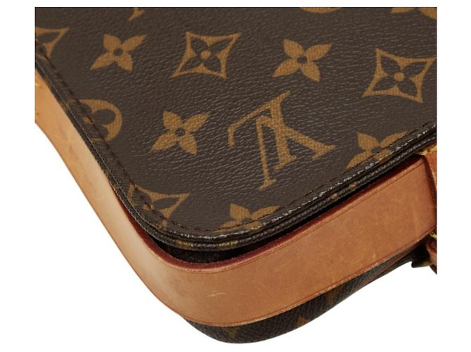 Borsa a tracolla Louis Vuitton Monogram Mini Cartouchiere Marrone Monogramma - vista 7