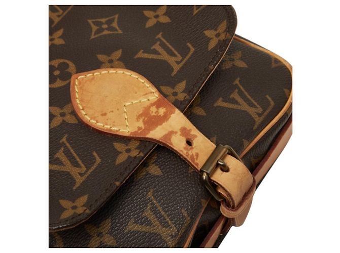 Borsa a tracolla Louis Vuitton Monogram Mini Cartouchiere Marrone Monogramma - vista 9