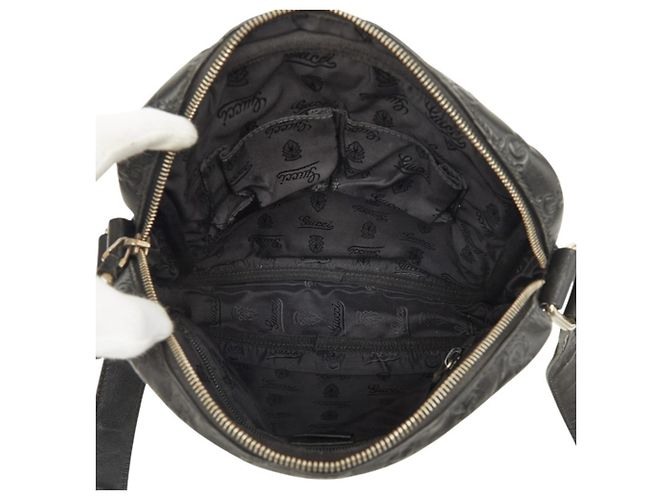 Borsa a tracolla Gucci Guccissima Nero - vista 9