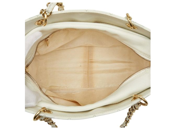 Borsa a tracolla con catena Chanel Coco Mark Petite Timeless Tote Bianco - vista 12