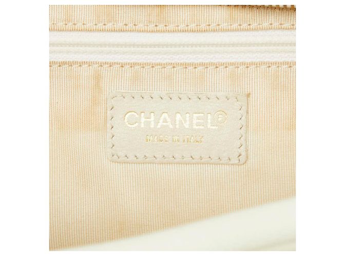 Borsa a tracolla con catena Chanel Coco Mark Petite Timeless Tote Bianco - vista 14