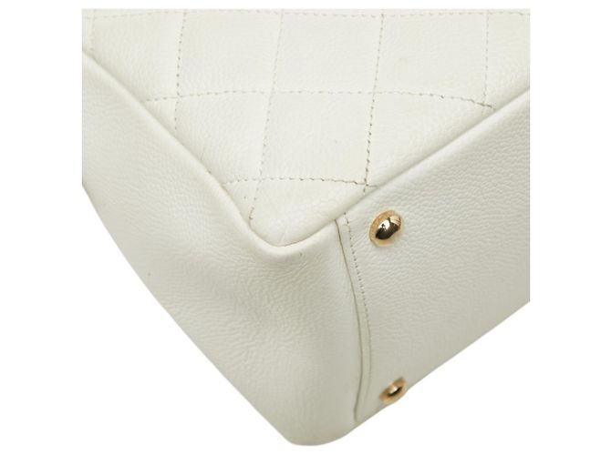 Borsa a tracolla con catena Chanel Coco Mark Petite Timeless Tote Bianco - vista 5