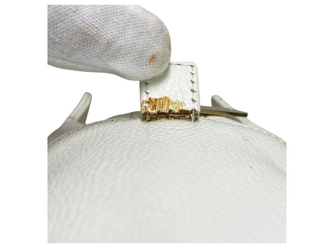 Borsa a tracolla con catena Chanel Coco Mark Petite Timeless Tote Bianco - vista 8