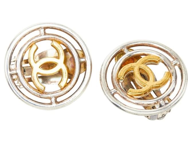 Chanel Coco Mark Ohrringe Silber Golden - Ansicht 2