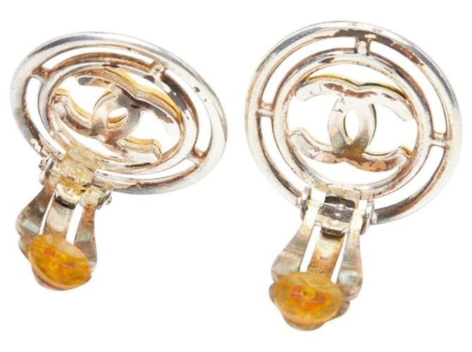 Chanel Coco Mark Ohrringe Silber Golden - Ansicht 5