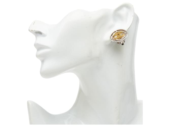 Chanel Coco Mark Ohrringe Silber Golden - Ansicht 6