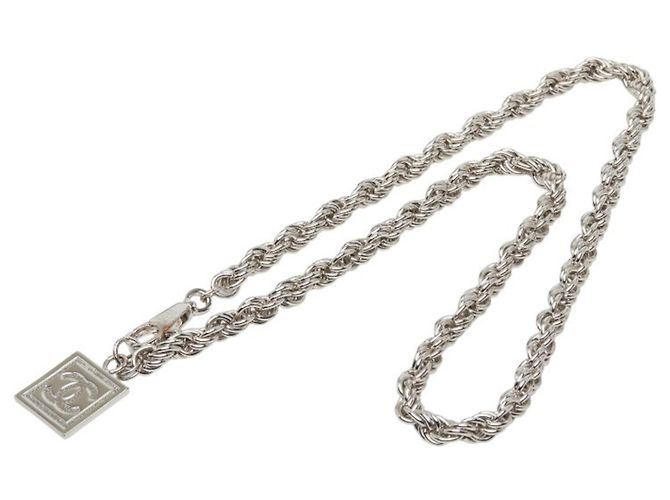 Chanel Coco Mark Rogue Chain Necklace Silvery - view 4
