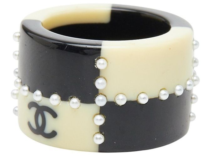 Chanel Coco Mark Ring Schwarz Roh - Ansicht 2