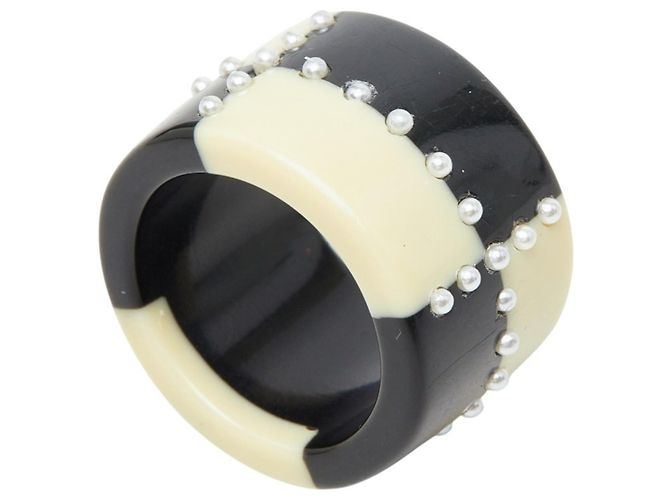 Chanel Coco Mark Ring Schwarz Roh - Ansicht 4