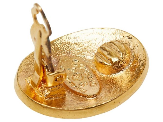 Orecchini Chanel Vintage Logo D'oro - vista 5