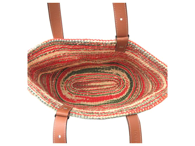 Borsa a tracolla in vimini Loewe Marrone Verde Arancione - vista 6