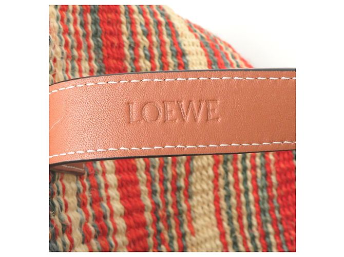 Borsa a tracolla in vimini Loewe Marrone Verde Arancione - vista 7