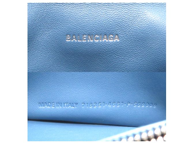 Borsa a tracolla Balenciaga Crushed Chain Blu - vista 7